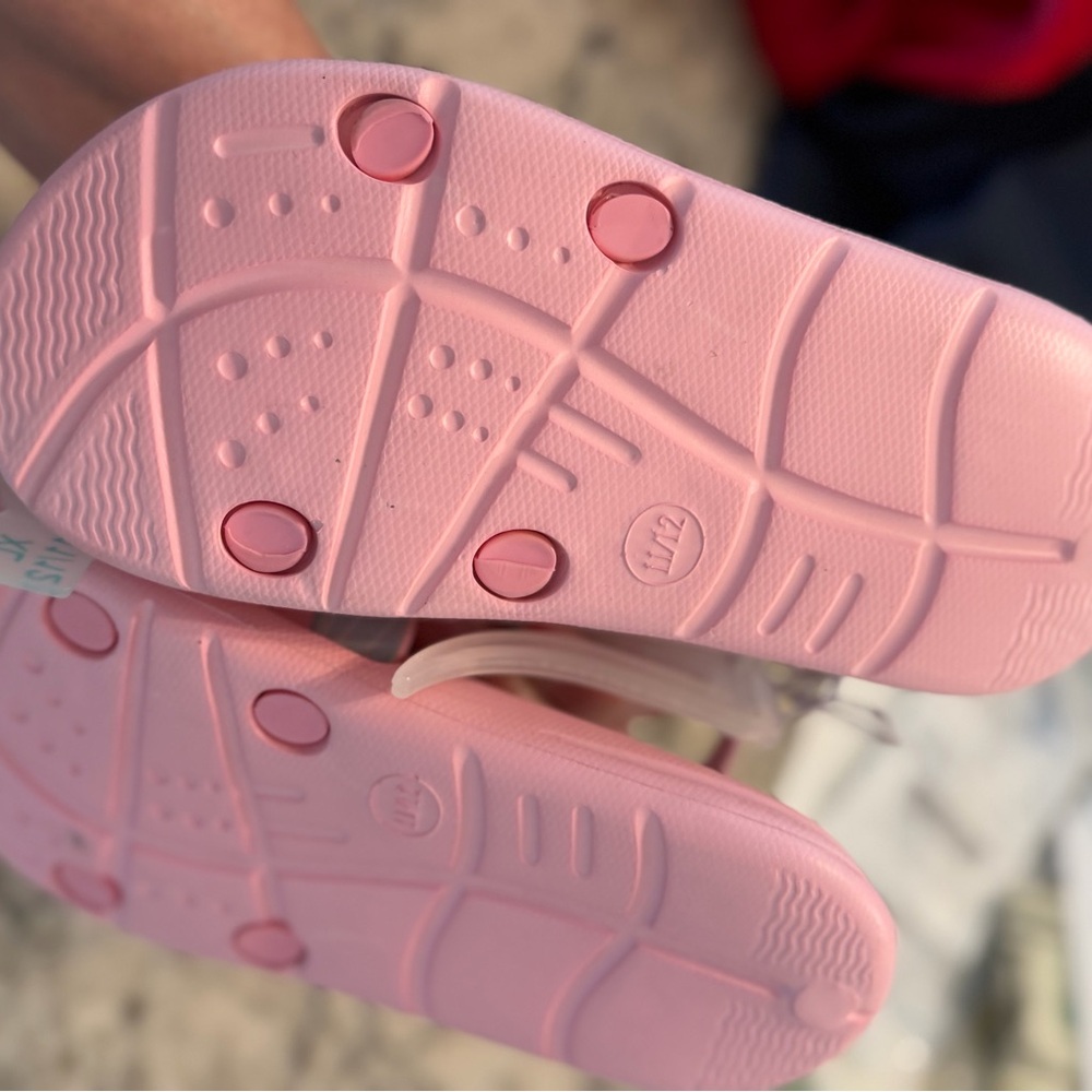 Kids Pink Slip-On Sandals by Disney size 11/12 nwt
